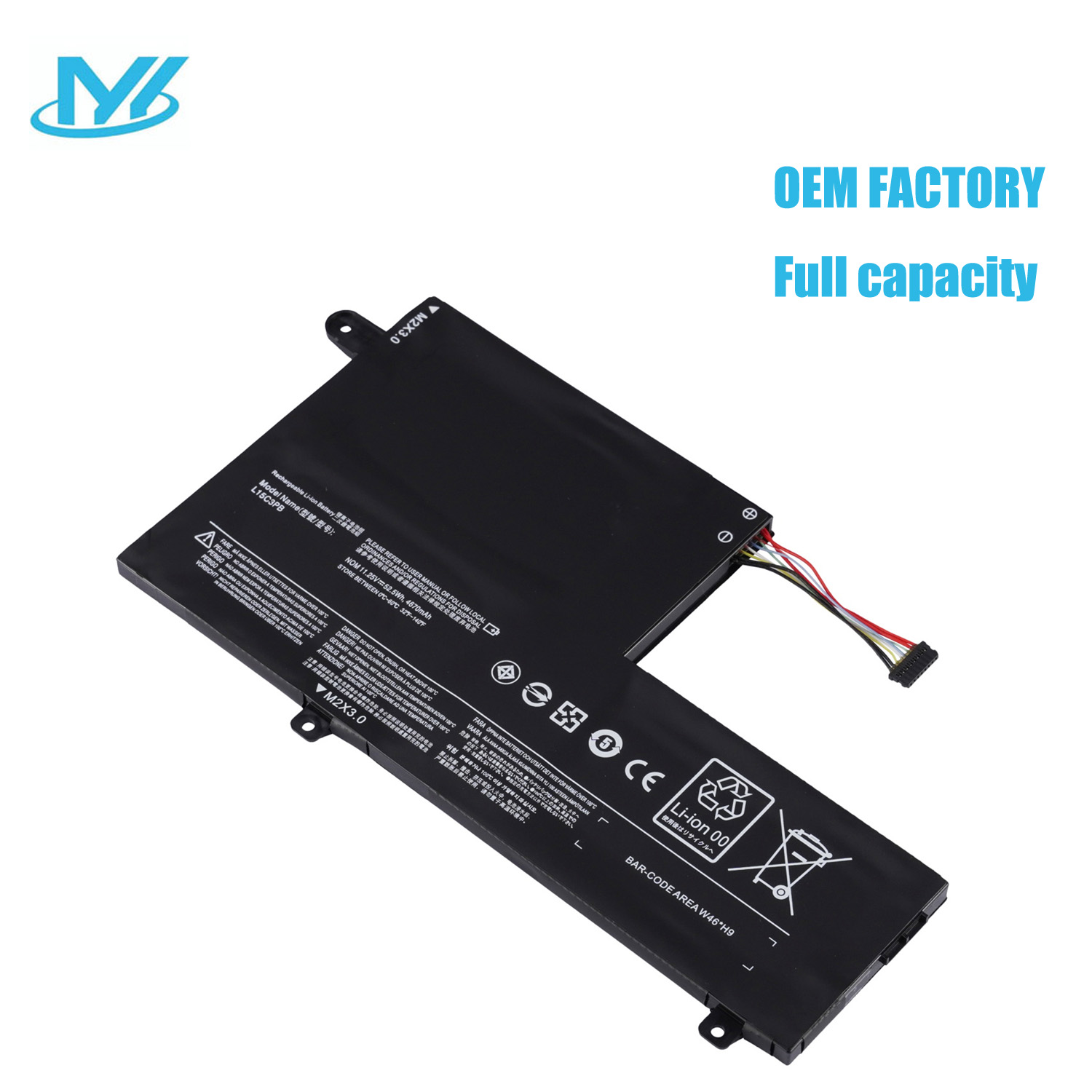 L15C3PB1 rechargeable lithium ion Notebook battery Laptop battery For with Lenovo FLEX3 FLEX4-1580 320S-15AST 320S-15IKB 11.25V 52.5WH 4670MAH