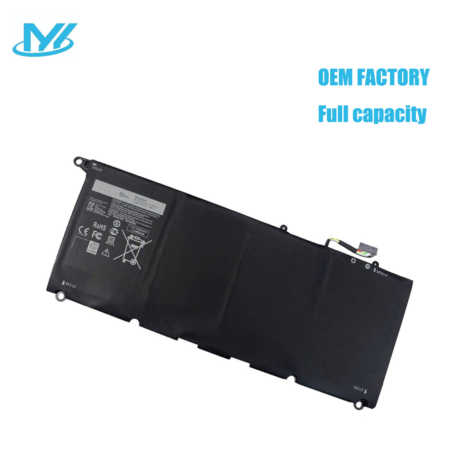 JD25G rechargeable lithium ion laptop Battery 7.4V 52Wh 90V7W 5K9CP RWT1R 0RWT1R 0DRRP 0N7T6 Dell laptop XPS 13 9343 9350 13D XPS13D 13-9343 13-9350 13D-9343