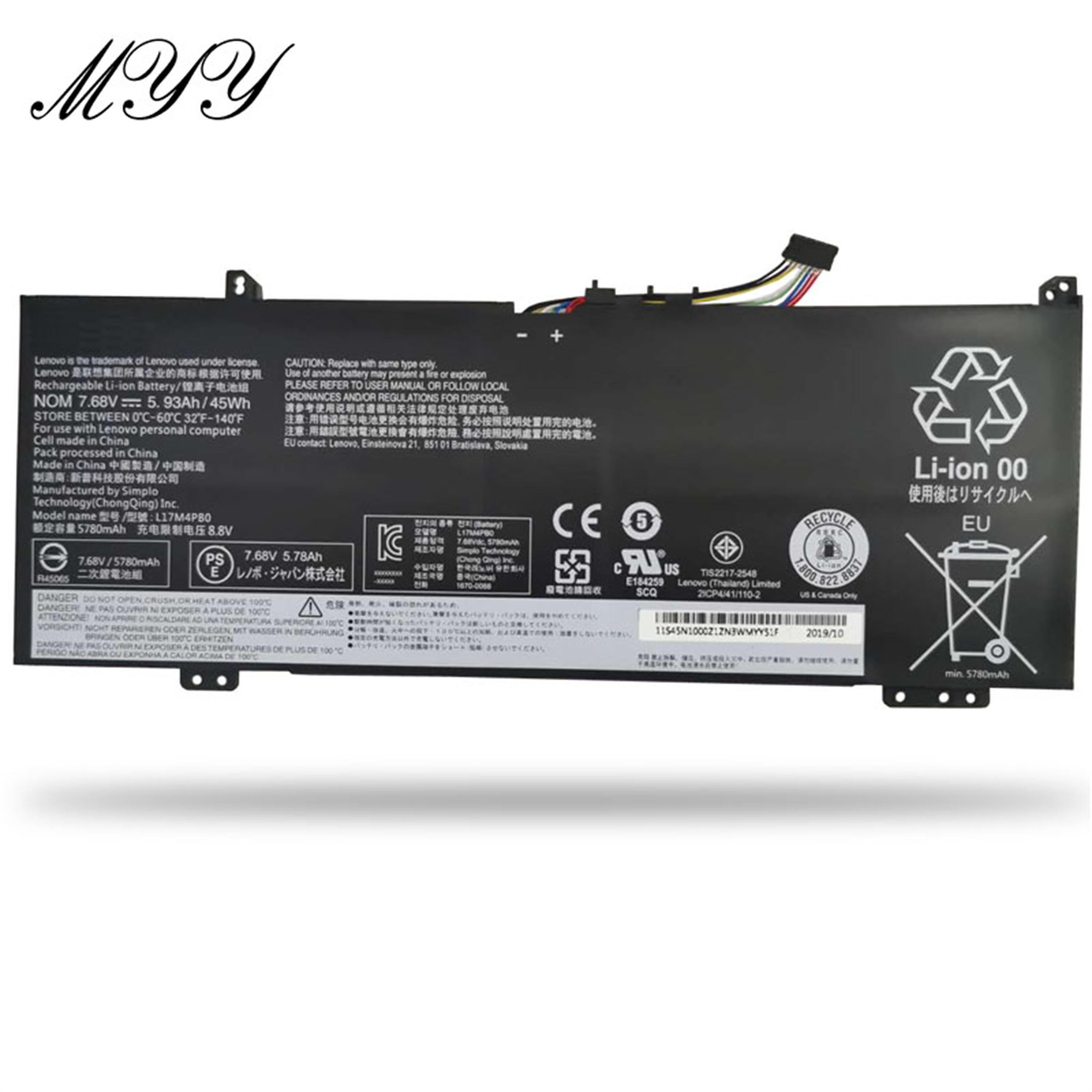 L17M4PB0 rechargeable lithium ion Notebook battery Laptop battery For Lenovo Lenovo Flex 6-14IKB Series IdeaPad 530S-14ARR Series IdeaPad 530S-14IKB Series IdeaPad 530S-15IKB Series 