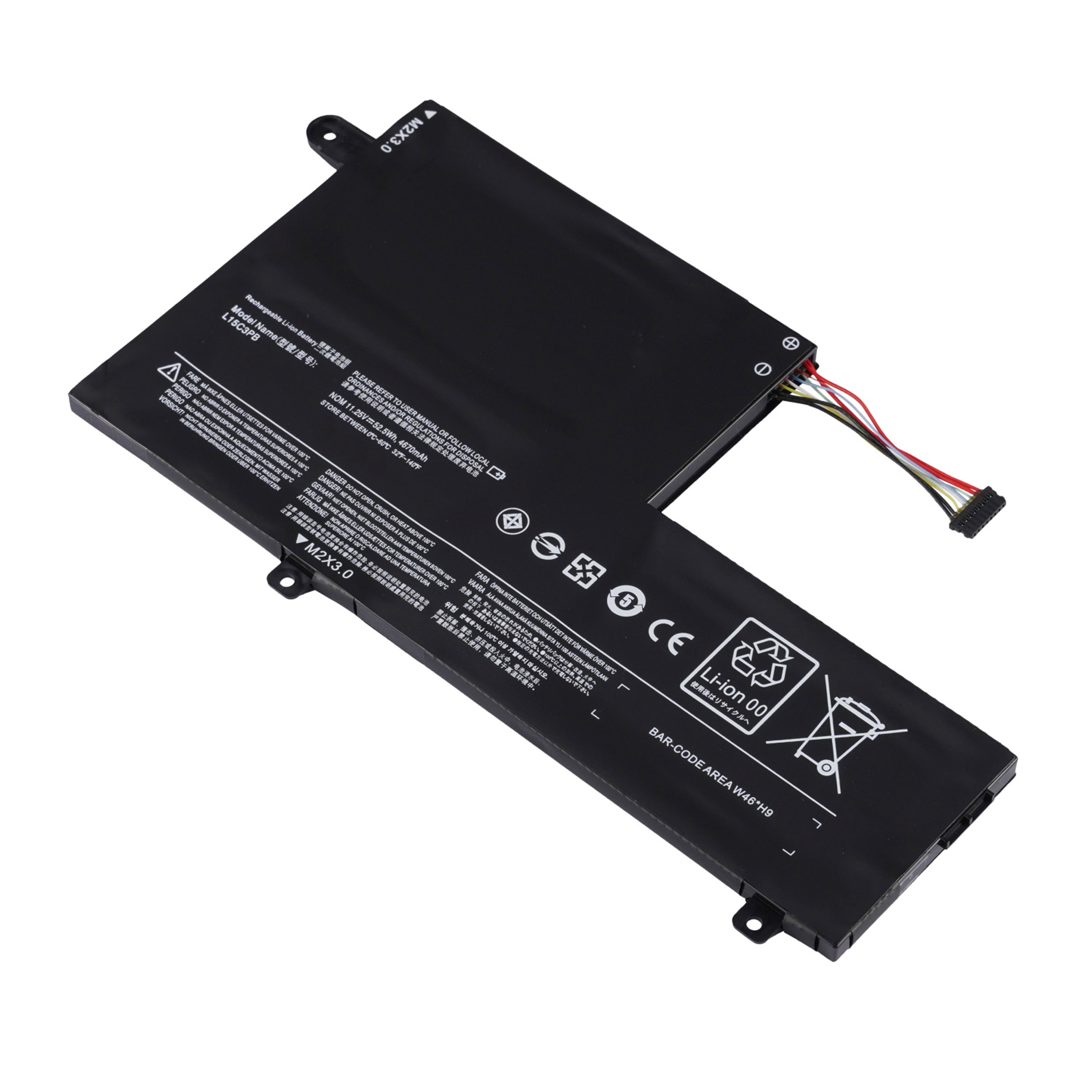 L15C3PB1 rechargeable lithium ion Notebook battery Laptop battery For with Lenovo FLEX3 FLEX4-1580 320S-15AST 320S-15IKB 11.25V 52.5WH 4670MAH