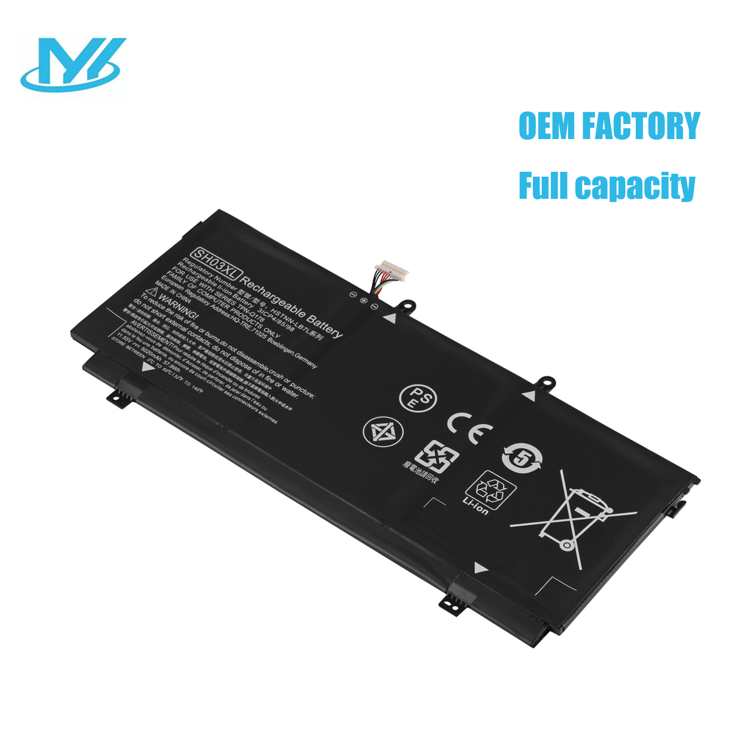 SH03XL rechargeable lithium ion Notebook battery Laptop battery For HP Spectre X360 13-W021TU 13-W022TU 13-W033ng 13-W0xx X360 13-AC015TU 13-AC013TU 11.55V 57.9Wh 5020mAh 3cell