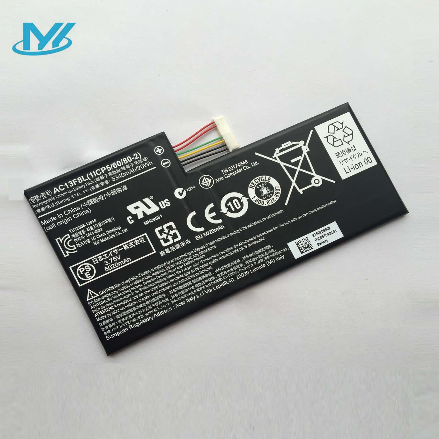 Best Seller OEM Manufacturer laptop battery lithium ion batteries AC13F8L for Acer Iconia Tab A1-A810 A1-A811 Tablet W4-820P W4-820 1ICP5/60/80-2