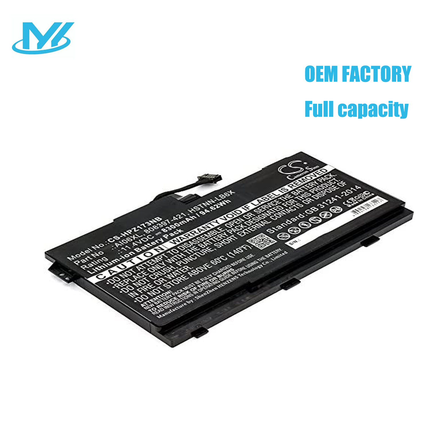 AI06XL rechargeable lithium ion Notebook battery Laptop battery 11.4 96Wh 8420mAh for HP laptop ZBook 17 G3 Series Notebook.