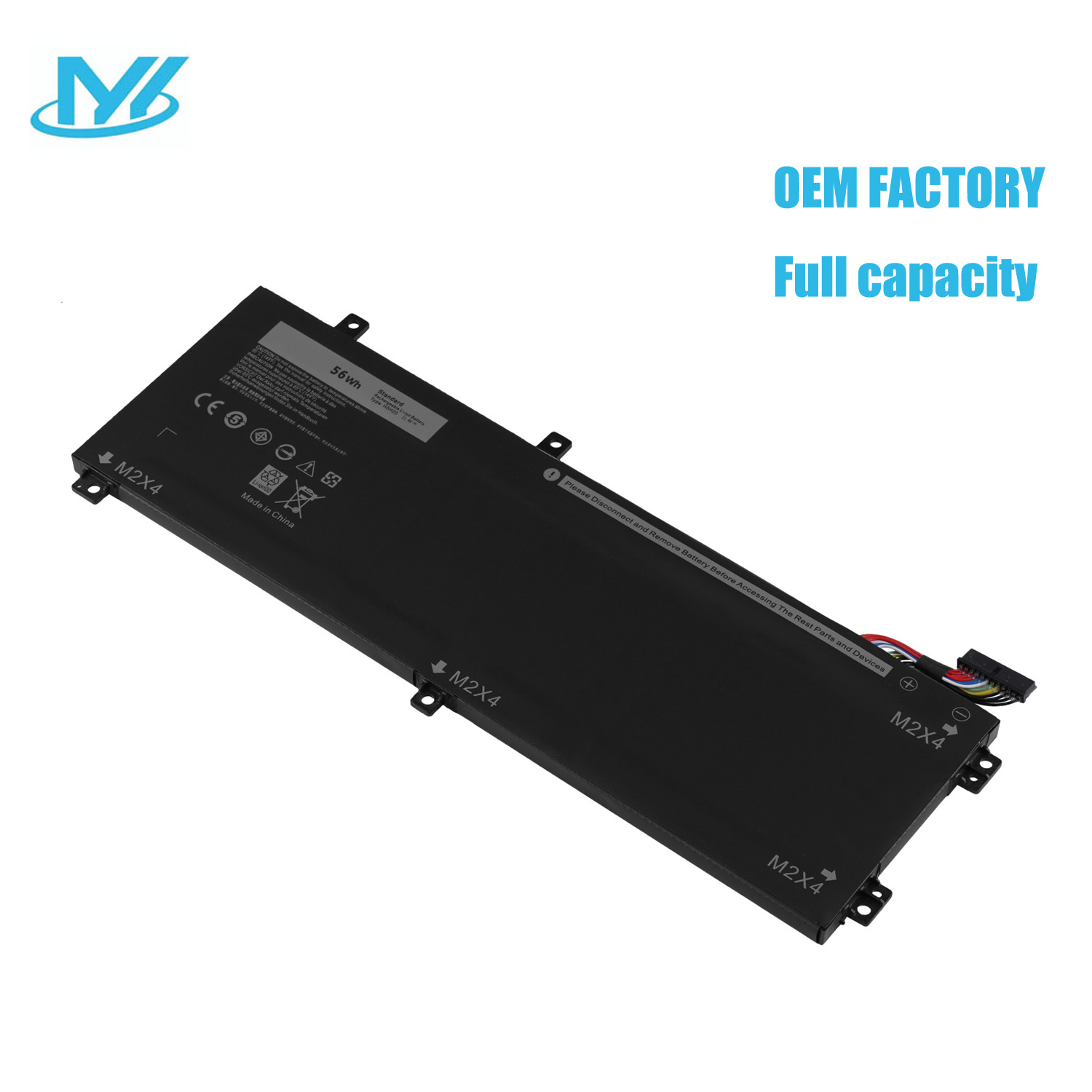 H5H20 11.4V 55Wh 4820mAh Replacement lithium ion laptop battery factory price For DELL Laptop XPS 15 9560 9570 1845 M5520