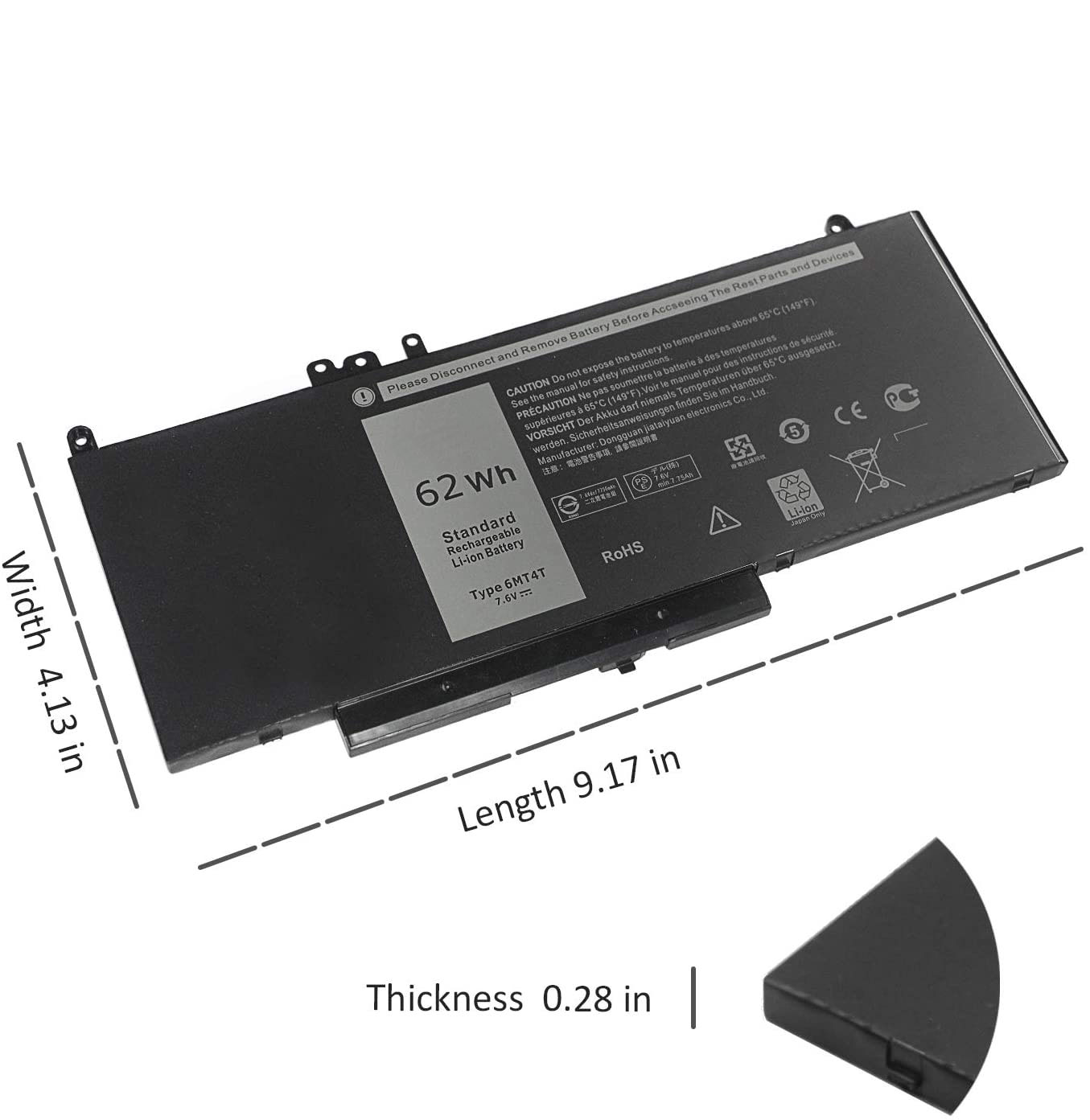 6MT4T 62Wh OEM factory Dell laptop battery Battery for Dell Latitude E5470 E5570 Precision 3510 0HK6DV 079VRK TXF9M 0TXF9M Laptop