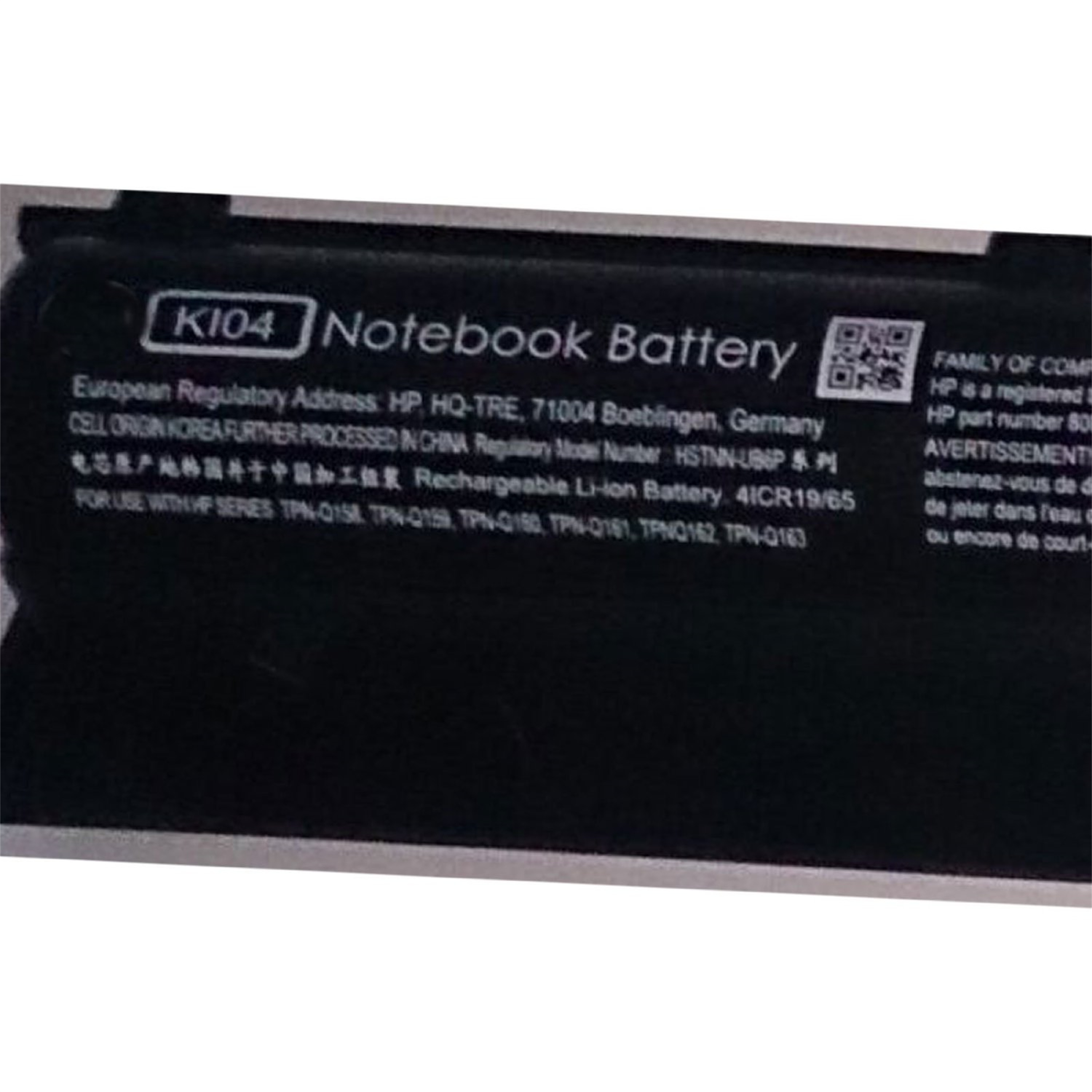 KI04 rechargeable lithium ion Notebook battery Laptop battery 14.8V 33Wh for HP laptop Pavilion 14-ab000 15-ab000 17-g000 series 800049-001 HSTNN-LB6S/DB6T