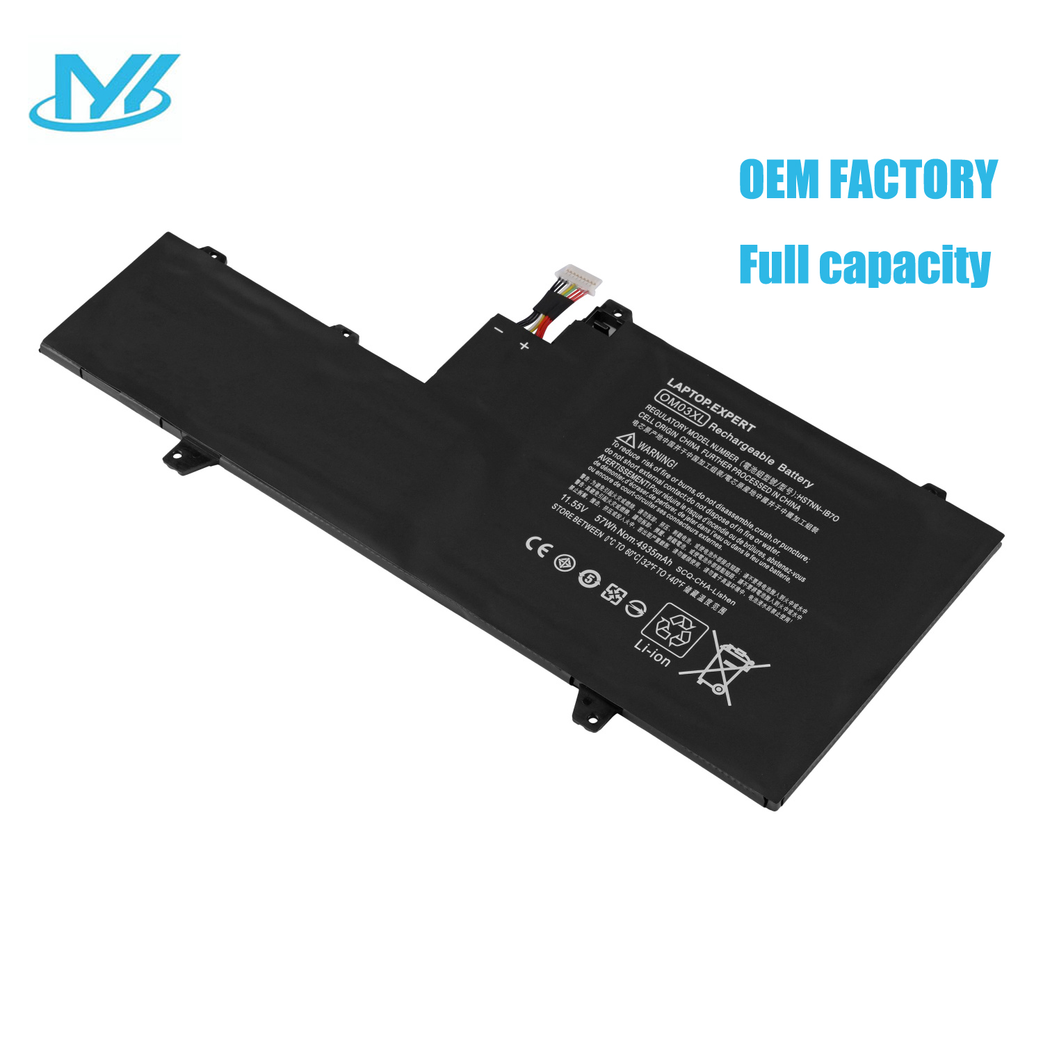 OM03XL rechargeable lithium ion Notebook battery Laptop battery for HP EliteBook x360 1030 G2 series part number OM03 HSTNN-IB7O notebook 11.55v 3800mAh 