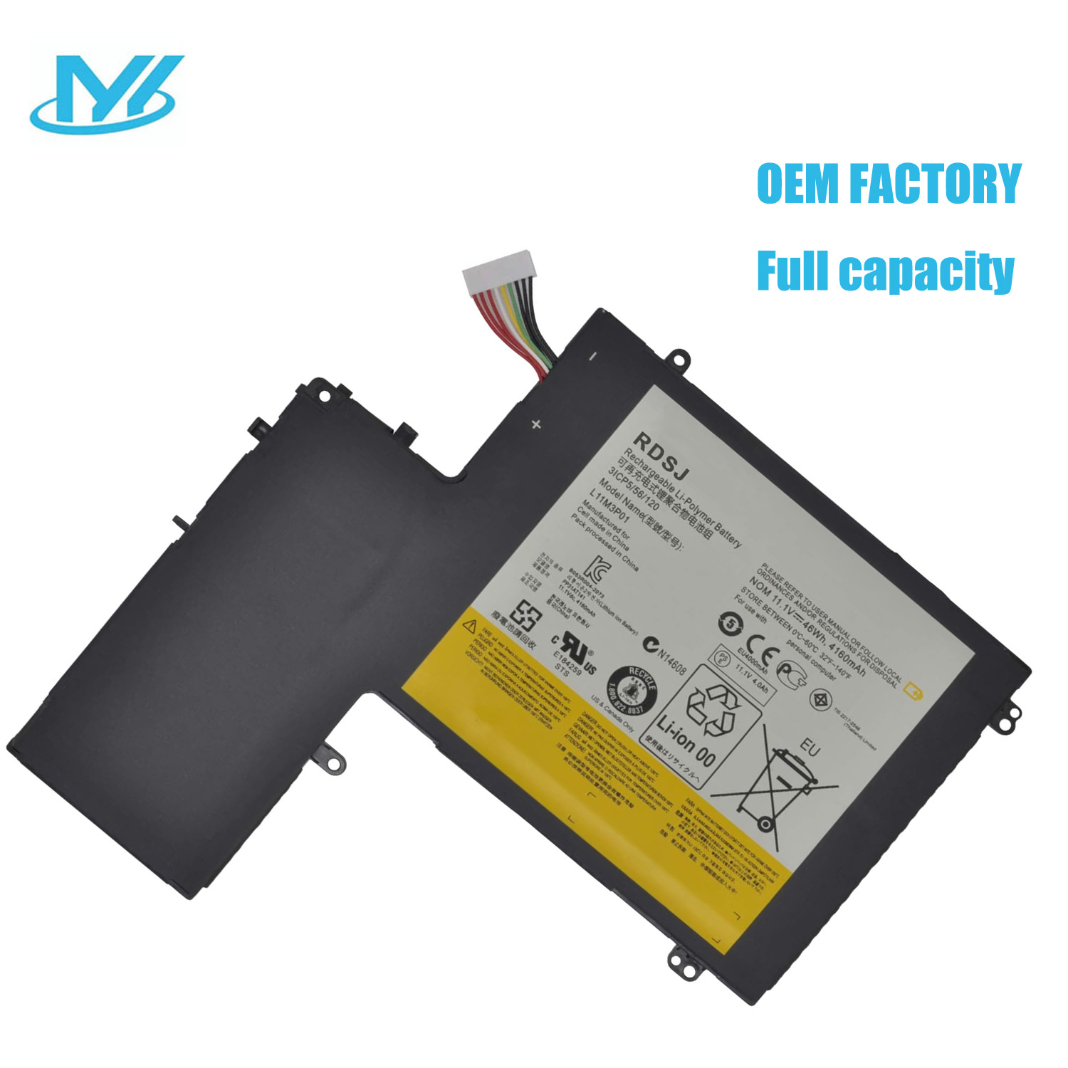 L11M3P01 rechargeable lithium ion Notebook battery Laptop battery For Lenovo IdeaPad U310 4375 43752CU, U310-4375-2YU, U310 43752CU ,U310 43754DJ, U310 43754C 11.1V 46Wh 4160mAh