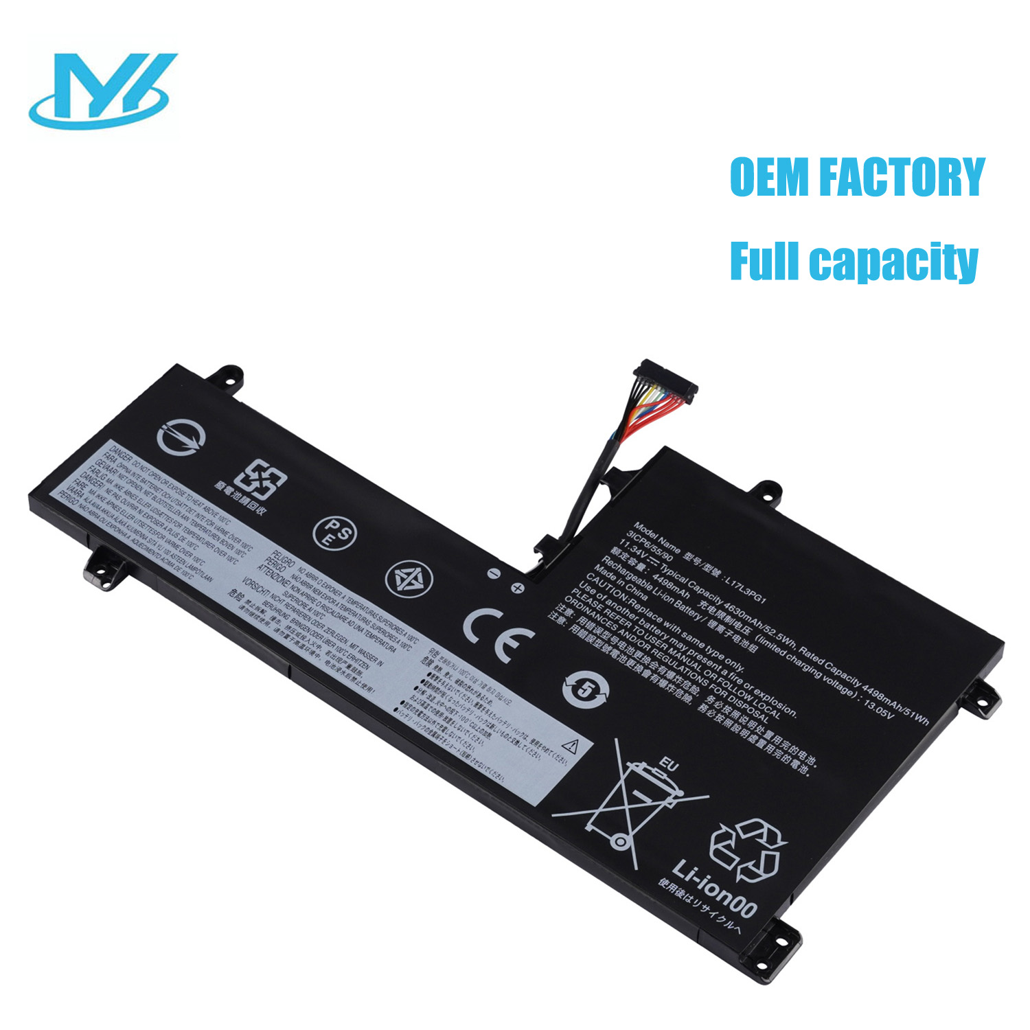 L17L3PG1 rechargeable lithium ion Notebook battery Laptop battery For Lenovo Legion Y530 Y530-15ICH Y7000 Y7000P 13.5V 52.5Wh 4630mAh 3cell