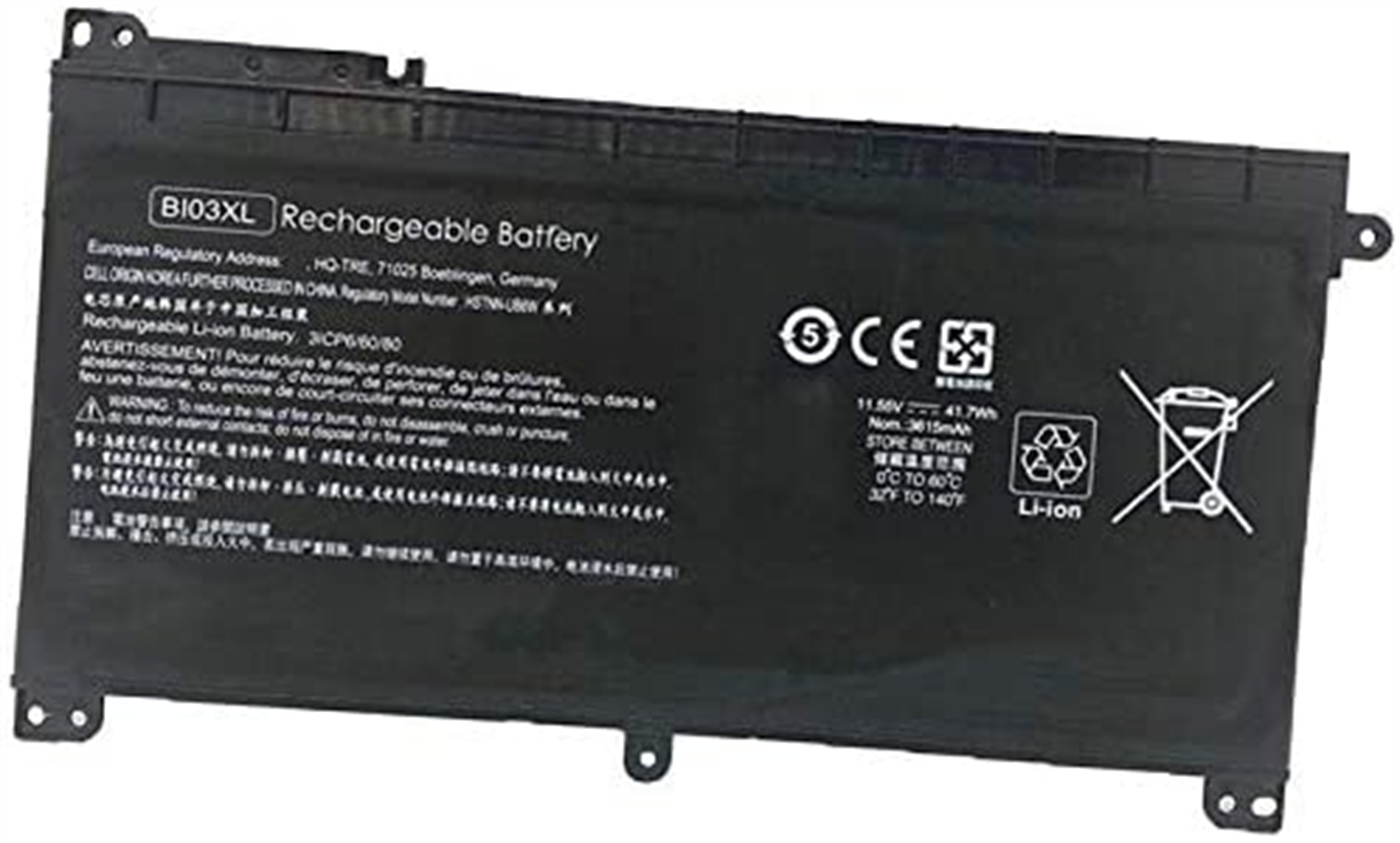BI03XL rechargeable lithium ion Notebook battery Laptop battery 11.55 41.7Wh for HP laptop Pavilion X360 M3-U 13-U M3-U001DX 13-U118TU Stream TPN-W118 HSTNN-LB7P HSTNN-UB6W 843537-541