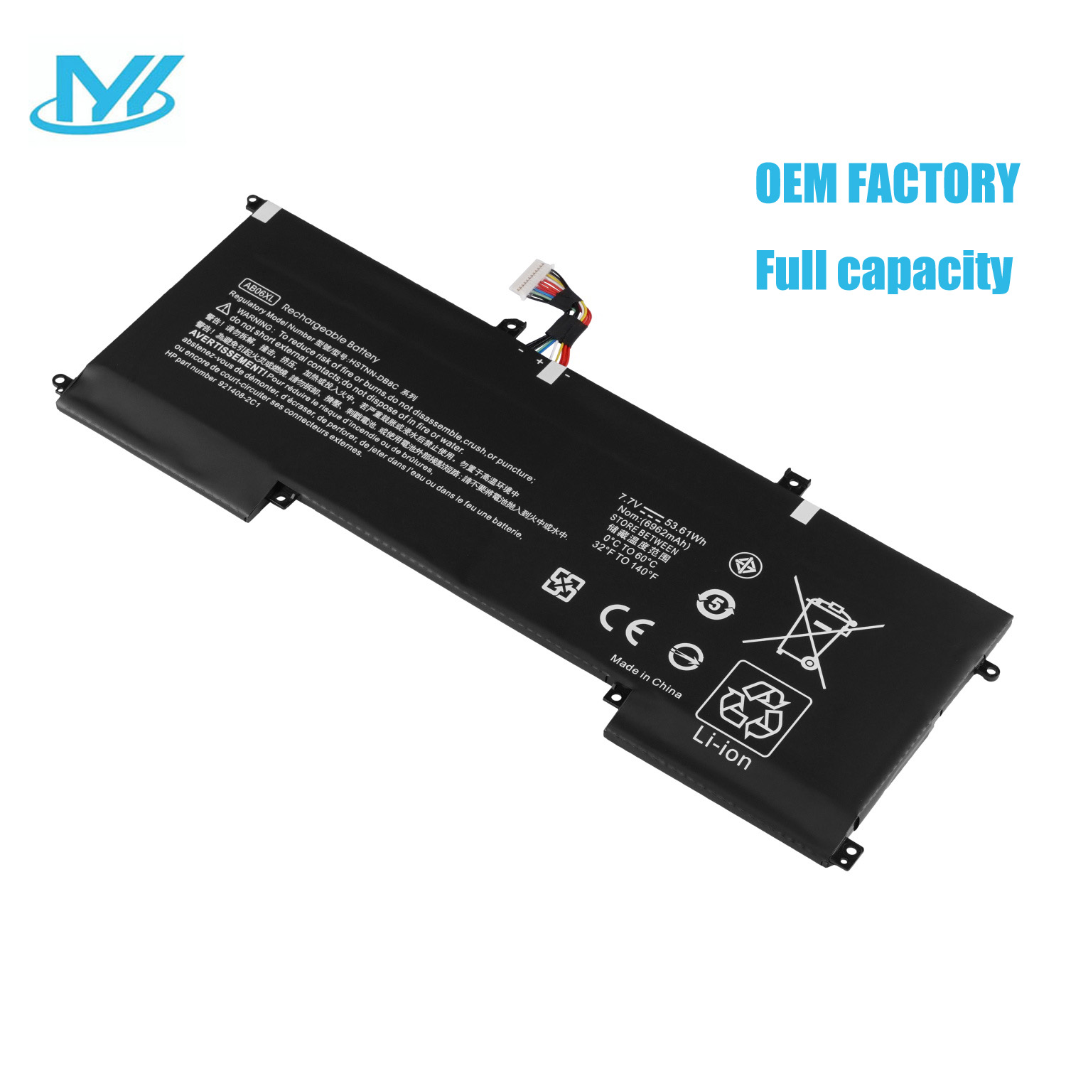AB06XL rechargeable lithium ion Notebook battery Laptop battery AB06XL 921408-2C1 921438-855 TPN-I128 HSTNN-DB8C TPNI128 7.7V 53.6Wh for HP laptop Envy 13 2017 13-AD019TU 13-AD022TU 13-AD023TU