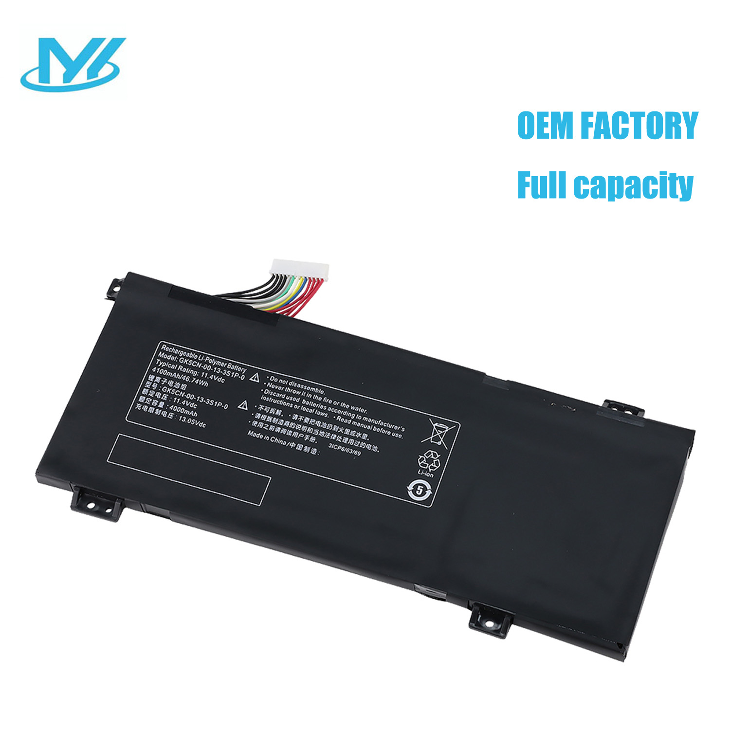 GK5CN-00-13-3S1P-0 rechargeable lithium ion Notebook battery Laptop battery 11.4V 4100MAH